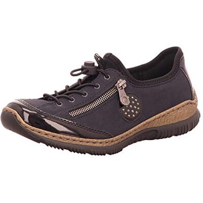 Rieker N3268, Damen Slip On Sneaker, Blau (schwarz/Pazifik/baltik/schwarz 01), 42 EU (8 UK) Rieker N3268, Damen Slip On Sneaker, Blau (schwarz/Pazifik/baltik/schwarz 01), 42 EU (8 UK)