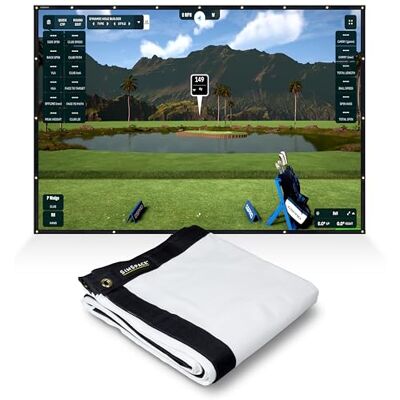 SimSpace Unisex-Adult Elite Golf Schlagbildschirm, Weiß, 3,6 x 2,7 Meter SimSpace Unisex-Adult Elite Golf Schlagbildschirm, Weiß, 3,6 x 2,7 Meter