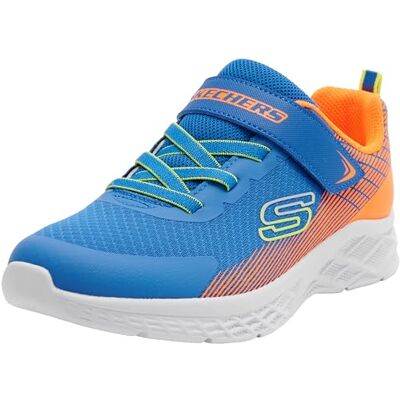 Skechers Jungen Microspec Ii Zovrix Sneaker, Royal Textile Synthetic Orange Trim, 31 EU Skechers Jungen Microspec Ii Zovrix Sneaker, Royal Textile Synthetic Orange Trim, 31 EU