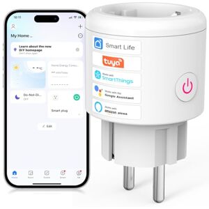 SURFOU WLAN Steckdose mit Strommessgerät, Smart Home Zeitschaltuhr Steckdose, 2.4 GHz WiFi Smart Plug Funktioniert mit Alexa, Google Home, Sprachsteuerung, Fernzugriff, Kein Hub Notwendig SURFOU WLAN Steckdose mit Strommessgerät, Smart Home Zeitschaltuhr Steckdose, 2.4 GHz WiFi Smart Plug Funktioniert mit Alexa, Google Home, Sprachsteuerung, Fernzugriff, Kein Hub Notwendig