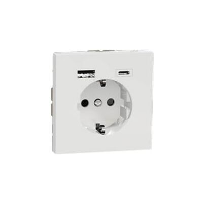 Schneider Electric Merten Schuko-USB-Steckdose, USB Typ A+C, 2-polig+E, System Design, lotosweiss, Artikelnummer MEG2367-6035 Schneider Electric Merten Schuko-USB-Steckdose, USB Typ A+C, 2-polig+E, System Design, lotosweiss, Artikelnummer MEG2367-6035
