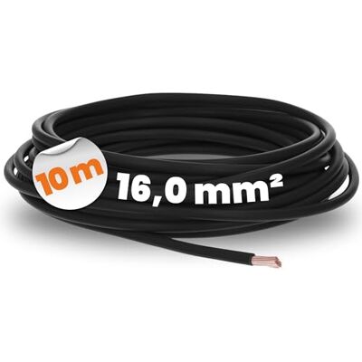 Lapp 10m Aderleitung H07V-K 16 mm² Schwarz Flexible Verdrahtungsleitung PVC Einzelader Litze nach VDE 0295 Klasse 5 Meterware für Schaltschrank, Maschinen, Geräte und trockene Räume Lapp 10m Aderleitung H07V-K 16 mm² Schwarz Flexible Verdrahtungsleitung PVC Einzelader Litze nach VDE 0295 Klasse 5 Meterware für Schaltschrank, Maschinen, Geräte und trockene Räume