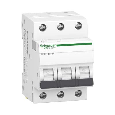 Schneider Electric Leitungsschutzschalter Acti9 K60N, A9K01316 3-polig, 16A, B-Charakteristik, 6kA Schneider Electric Leitungsschutzschalter Acti9 K60N, A9K01316 3-polig, 16A, B-Charakteristik, 6kA