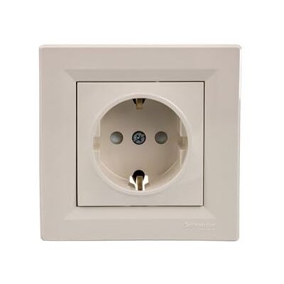 Schneider Electric Schneider/Asfora creme Schutzkontakt-Steckdose / EPH2900223 Schneider Electric Schneider/Asfora creme Schutzkontakt-Steckdose / EPH2900223
