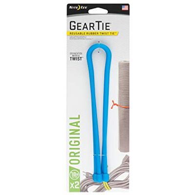 Nite Ize Gear Tie® Wiederverwendbare Gummi-Kabelbinder 18 in. Hellblau 2er-Pack Nite Ize Gear Tie® Wiederverwendbare Gummi-Kabelbinder 18 in. Hellblau 2er-Pack