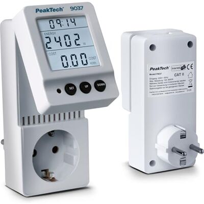 PeakTech 9037 Energiekostenmessgerät, Strommessgerät, Verbrauchsmessgerät PeakTech 9037 Energiekostenmessgerät, Strommessgerät, Verbrauchsmessgerät