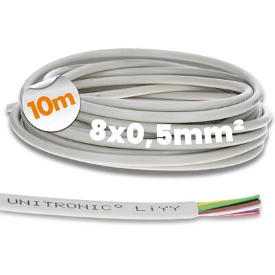 Lapp 10m LiYY 8x0,5 mm² Steuerleitung Datenkabel & Signalkabel 8-adrig Unitronic Klingelkabel für Elektronik, Messgeräte und Prozessanlagen Platzsparende Datenleitung als Meterware Lapp 10m LiYY 8x0,5 mm² Steuerleitung Datenkabel & Signalkabel 8-adrig Unitronic Klingelkabel für Elektronik, Messgeräte und Prozessanlagen Platzsparende Datenleitung als Meterware