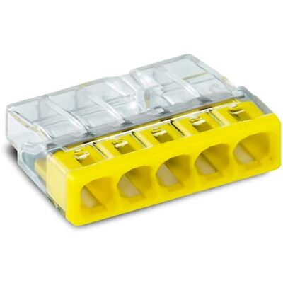 WAGO Verbindungsklemmen 2273-205 5 Leiter, bis 2,5 mm², 100 Stück, COMPACT Verbindungsklemme für eindrähtige Leiter, bestätigte Anwendungssicherheit, kleinstmögliche Bauform WAGO Verbindungsklemmen 2273-205 5 Leiter, bis 2,5 mm², 100 Stück, COMPACT Verbindungsklemme für eindrähtige Leiter, bestätigte Anwendungssicherheit, kleinstmögliche Bauform
