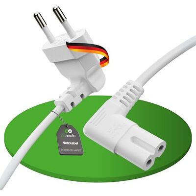 conecto Netzkabel Eurostecker 90° Typ C auf IEC C7 2-polig für PS5 TV 5m conecto Netzkabel Eurostecker 90° Typ C auf IEC C7 2-polig für PS5 TV 5m