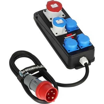 Brennenstuhl Portabler Stromverteiler BSV P 2m 3x 230V/16A Steckdosen, 1x CEE 230V/16A, 1x CEE 400V/16A, ständiger Einsatz im Freien IP44, Made in Germany Brennenstuhl Portabler Stromverteiler BSV P 2m 3x 230V/16A Steckdosen, 1x CEE 230V/16A, 1x CEE 400V/16A, ständiger Einsatz im Freien IP44, Made in Germany