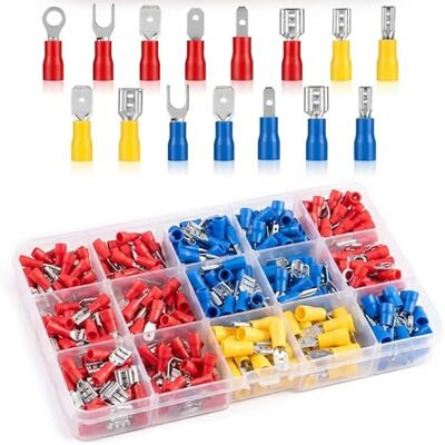 Carehabi Kabelschuhe set, 280 Stück Kabelschuh 0,5-6,0mm², Kabelschuhe Sortiment KFZ Flachstecker Set, Kabelverbinder, Quetschverbinder, Steckverbinder Flachsteckhülsen Carehabi Kabelschuhe set, 280 Stück Kabelschuh 0,5-6,0mm², Kabelschuhe Sortiment KFZ Flachstecker Set, Kabelverbinder, Quetschverbinder, Steckverbinder Flachsteckhülsen