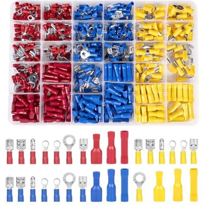 Carehabi 480 Stück Kabelschuhe Set, 30 Type Kabelschuh, Kabelschuhe Sortiment KFZ Flachstecker Set, Kabelverbinder, Quetschverbinder, Steckverbinder Flachsteckhülsen Carehabi 480 Stück Kabelschuhe Set, 30 Type Kabelschuh, Kabelschuhe Sortiment KFZ Flachstecker Set, Kabelverbinder, Quetschverbinder, Steckverbinder Flachsteckhülsen