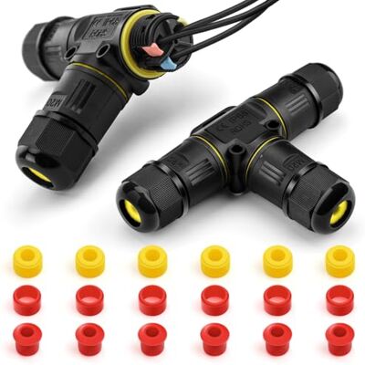 GlasFlength Kabelverbinder Wasserdicht 3 Polig, 2 Stück Abzweigdose Wasserdicht IP68 Erdkabel Verbinder Wasserdicht Verbindungsmuffe für Erdkabel Wasserdichte Verteilerdose für Ø3-12 mm GlasFlength Kabelverbinder Wasserdicht 3 Polig, 2 Stück Abzweigdose Wasserdicht IP68 Erdkabel Verbinder Wasserdicht Verbindungsmuffe für Erdkabel Wasserdichte Verteilerdose für Ø3-12 mm