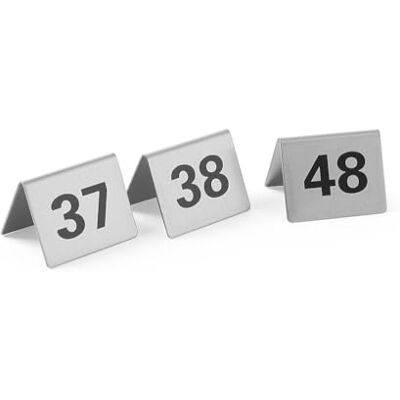 HENDI Tischnummern, Nummer 37-48, 50x35x(H)40mm, Edelstahl 18/0 HENDI Tischnummern, Nummer 37-48, 50x35x(H)40mm, Edelstahl 18/0