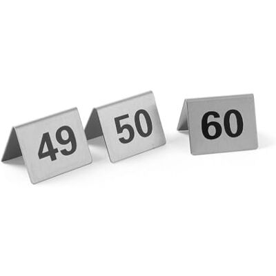 HENDI Tischnummern, Nummer 49-60, 50x35x(H)40mm, Edelstahl 18/0 HENDI Tischnummern, Nummer 49-60, 50x35x(H)40mm, Edelstahl 18/0