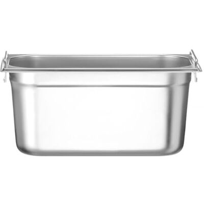 HENDI Gastronormbehälter, mit Griffen, Temperaturbeständig von -40° bis 250°C, Backofen, Kühl- und Tiefkühlschränken, Chafing Dishes, Bain Marie, 5,7L, GN 1/3, 325x176(H) 150mm, Edelstahl HENDI Gastronormbehälter, mit Griffen, Temperaturbeständig von -40° bis 250°C, Backofen, Kühl- und Tiefkühlschränken, Chafing Dishes, Bain Marie, 5,7L, GN 1/3, 325x176(H) 150mm, Edelstahl