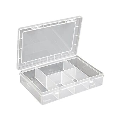 hünersdorff Sortimentskasten PP-Eco Mini mit 5 Fächern stabile Sortierbox für Schrauben und andere Kleinteile feste Facheinteilung transparent, Durchsichtig hünersdorff Sortimentskasten PP-Eco Mini mit 5 Fächern stabile Sortierbox für Schrauben und andere Kleinteile feste Facheinteilung transparent, Durchsichtig