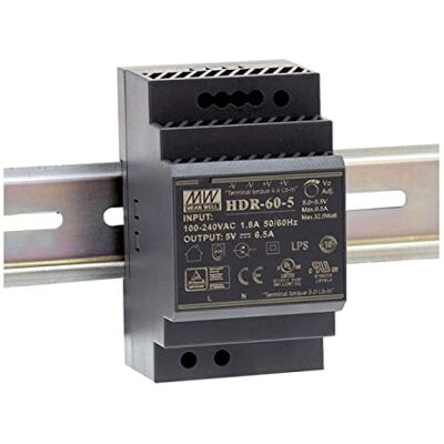 MEAN WELL HDR-60-5 AC-DC Ultra Slim DIN-Schienen-Netzteil, CV MEAN WELL HDR-60-5 AC-DC Ultra Slim DIN-Schienen-Netzteil, CV