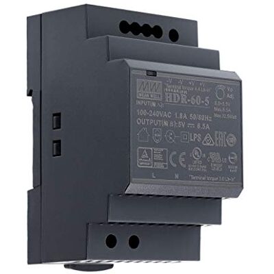 MEAN WELL 5 VDC 6,5 A 32,5Watt HDR-60-5 Hutschienen-Netzteil DIN-Rail MEAN WELL 5 VDC 6,5 A 32,5Watt HDR-60-5 Hutschienen-Netzteil DIN-Rail