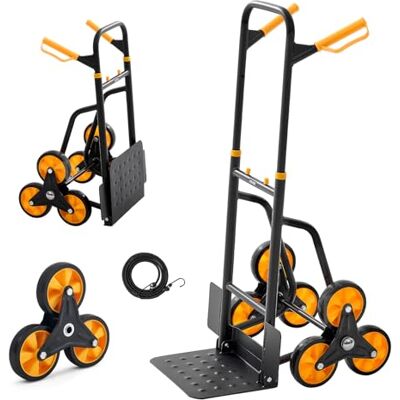 VEVOR Treppensackkarre klappbar, Sackkarre 200 kg Tragkraft, Treppensteiger mit 6 Rädern & 2 Spanngurten, Transportkarre, Treppenkarre, Stapelkarre, ideal für Haushalt, Einkauf & Lager VEVOR Treppensackkarre klappbar, Sackkarre 200 kg Tragkraft, Treppensteiger mit 6 Rädern & 2 Spanngurten, Transportkarre, Treppenkarre, Stapelkarre, ideal für Haushalt, Einkauf & Lager