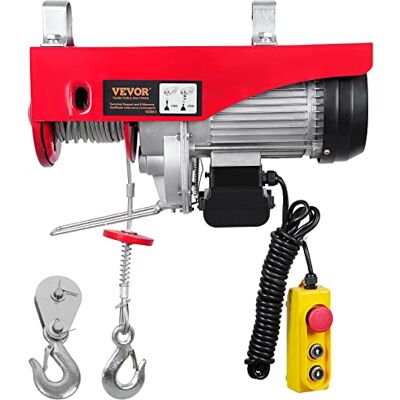 VEVOR 230V Elektrische Seilwinde 500-1000kg Hubhöhe 12m Seilzug Motorwinde 1600W Kupfermotor Flaschenzug 10m/min Hubgeschwindigkeit Hebezug mit kabelgebundener Fernbedienung Seilhebezug Kettenzug VEVOR 230V Elektrische Seilwinde 500-1000kg Hubhöhe 12m Seilzug Motorwinde 1600W Kupfermotor Flaschenzug 10m/min Hubgeschwindigkeit Hebezug mit kabelgebundener Fernbedienung Seilhebezug Kettenzug