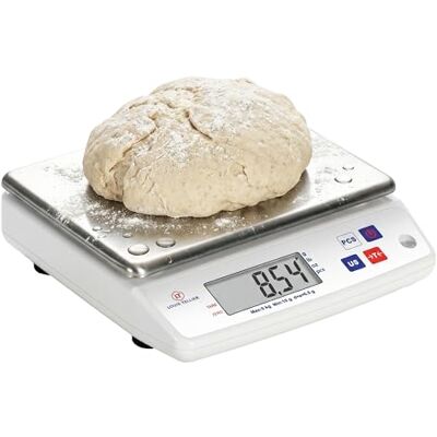 Louis Tellier , Professionelle Elektronische Waage, 5 kg, IP53, Genauigkeit 0,5 g, Abnehmbare Waagschale, Küche, Bäckerei, 22 x 16,5 cm Louis Tellier , Professionelle Elektronische Waage, 5 kg, IP53, Genauigkeit 0,5 g, Abnehmbare Waagschale, Küche, Bäckerei, 22 x 16,5 cm