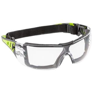 Högert Technik LOTZEN Schutzbrille klar/grün uni/Augenschutz, UV Schutz kratzfeste Schutzbrille für Industrie und Gewerbe/Gummiband/leichte und robuste Konstruktion/Normen: EN 166: 2001 Högert Technik LOTZEN Schutzbrille klar/grün uni/Augenschutz, UV Schutz kratzfeste Schutzbrille für Industrie und Gewerbe/Gummiband/leichte und robuste Konstruktion/Normen: EN 166: 2001