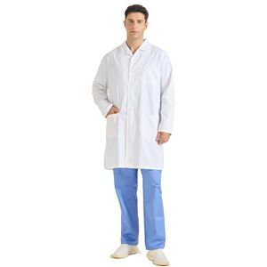 MISEMIYA Laborkittel Arztkittel Unisex weißer kittel Herren Arztkittel Herren 8167 Large, Weiß MISEMIYA Laborkittel Arztkittel Unisex weißer kittel Herren Arztkittel Herren 8167 Large, Weiß