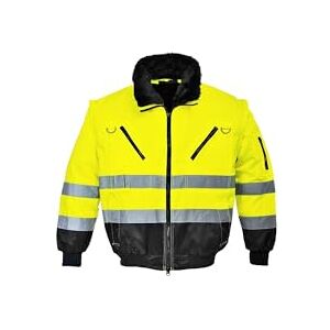 Portwest Hi-Vis Warnschutz 3-in-1 Pilotjacke, Größe: XL, Farbe: Gelb/Schwarz, PJ50YBRXL Portwest Hi-Vis Warnschutz 3-in-1 Pilotjacke, Größe: XL, Farbe: Gelb/Schwarz, PJ50YBRXL