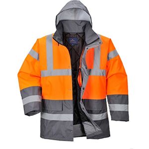 Portwest Zweifarbige Warnschutz-Verkehrs-Jacke, Größe: L, Farbe: Orange/Grau, S467OGYL Portwest Zweifarbige Warnschutz-Verkehrs-Jacke, Größe: L, Farbe: Orange/Grau, S467OGYL