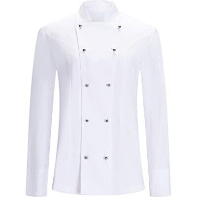 MISEMIYA Damen Women's Chef Jacket KOCHJACKE KZ-848, Herren 848-Weiß, L MISEMIYA Damen Women's Chef Jacket KOCHJACKE KZ-848, Herren 848-Weiß, L