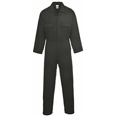 Portwest S998 Euro Baumwoll Overall 1 Gesäßtaschen Elastischer Bund Leicht Schwarz, L, UPF 50+, 100% Baumwolle, Einer Zollstock-Tasche, Atmungsaktiv, Druckknopfleiste, Strapazierfähig, Arbeitskleidung Portwest S998 Euro Baumwoll Overall 1 Gesäßtaschen Elastischer Bund Leicht Schwarz, L, UPF 50+, 100% Baumwolle, Einer Zollstock-Tasche, Atmungsaktiv, Druckknopfleiste, Strapazierfähig, Arbeitskleidung