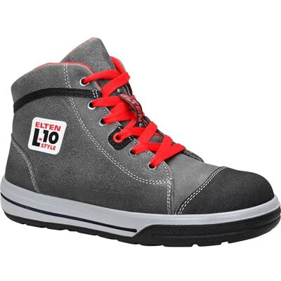 ELTEN Sicherheitsschuhe VINTAGE Pirate Mid ESD S3, Herren, Leder, Stahlkappe, leicht, sportlich, Grau/Schwarz, Größe: 44 ELTEN Sicherheitsschuhe VINTAGE Pirate Mid ESD S3, Herren, Leder, Stahlkappe, leicht, sportlich, Grau/Schwarz, Größe: 44