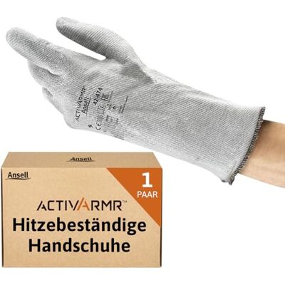 Ansell ActivArmr 42-474, Hitzeschutz Handschuh, Industrielle hitzebeständige Handschuhe, Arbeitshandschuhe mit Filz -Futter und Stulpen, Professionelle Schutz-Handschuhe, 1 Paar, Gr. M Ansell ActivArmr 42-474, Hitzeschutz Handschuh, Industrielle hitzebeständige Handschuhe, Arbeitshandschuhe mit Filz -Futter und Stulpen, Professionelle Schutz-Handschuhe, 1 Paar, Gr. M