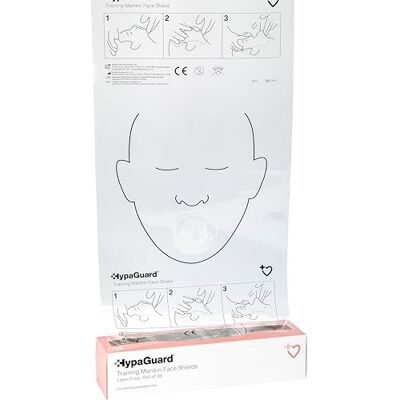 Safety First Aid Group Group HypaGuard Trainingsmännchen zur Beatmung, Gesichtsschutz auf einer Rolle Safety First Aid Group Group HypaGuard Trainingsmännchen zur Beatmung, Gesichtsschutz auf einer Rolle