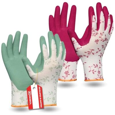 Gebol Flower Duo Gartenhandschuhe, 2 Paar, Gr. 7/S, atmungsaktiv, Damen Für Beet, Rosen & Pflanzarbeiten, schützt vor Dornen & Erde, feines Tastgefühl, angenehme Passform, leicht zu reinigen Gebol Flower Duo Gartenhandschuhe, 2 Paar, Gr. 7/S, atmungsaktiv, Damen Für Beet, Rosen & Pflanzarbeiten, schützt vor Dornen & Erde, feines Tastgefühl, angenehme Passform, leicht zu reinigen