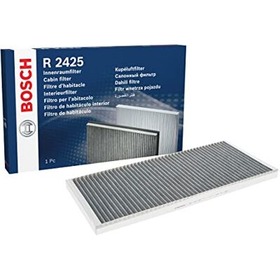 Bosch R2425 Aktivkohle Innenraumfilter filtert Gerüche, Pollen und Staub Ersatzfilter für bessere Luftqualität im Fahrzeuginnenraum Bosch R2425 Aktivkohle Innenraumfilter filtert Gerüche, Pollen und Staub Ersatzfilter für bessere Luftqualität im Fahrzeuginnenraum