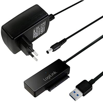 Logilink AU0050 USB 3.0 auf SATA 3G/6G Adapter mit an/aus Schalter Schwarz Logilink AU0050 USB 3.0 auf SATA 3G/6G Adapter mit an/aus Schalter Schwarz