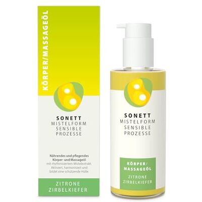 Sonett MISTELFORM SENSIBLE PROZESSE Körper- und Massageöl Zitrone-Zirbelkiefer, 145 ml Sonett MISTELFORM SENSIBLE PROZESSE Körper- und Massageöl Zitrone-Zirbelkiefer, 145 ml
