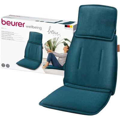 Beurer MG 330 Shiatsu-Massagesitzauflage, 3 Massagebereiche und 2 Intensitäten, tiefenwirksame Massage für Nacken, oberen und unteren Rücken, handsimulierende Massage im Nackenbereich, Petrol Beurer MG 330 Shiatsu-Massagesitzauflage, 3 Massagebereiche und 2 Intensitäten, tiefenwirksame Massage für Nacken, oberen und unteren Rücken, handsimulierende Massage im Nackenbereich, Petrol