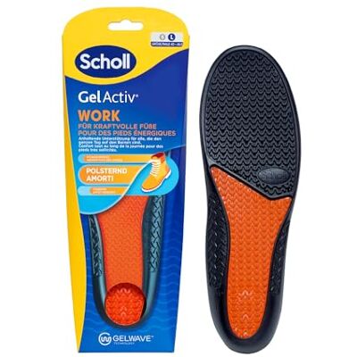 Dr. Scholl's Scholl GelActiv Work Einlegesohlen für Männer, ganztägiger Komfort bei der Arbeit, hält die Füße frisch und kühl, Stoßdämpfung und komfortable Polsterung mit GelWave-Technologie, Größe 40.5-46 Dr. Scholl's Scholl GelActiv Work Einlegesohlen für Männer, ganztägiger Komfort bei der Arbeit, hält die Füße frisch und kühl, Stoßdämpfung und komfortable Polsterung mit GelWave-Technologie, Größe 40.5-46
