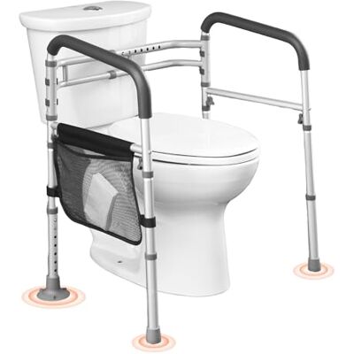 VEVOR Toiletten Sicherheitsgeländer Aufstehhilfe Toilette 136 kg Toilettensitz mit rutschfesten Griffen, Toilettenhandläufe mit verstärktem Aluminiumlegierungsrohr, für Schwangere Verletzte VEVOR Toiletten Sicherheitsgeländer Aufstehhilfe Toilette 136 kg Toilettensitz mit rutschfesten Griffen, Toilettenhandläufe mit verstärktem Aluminiumlegierungsrohr, für Schwangere Verletzte