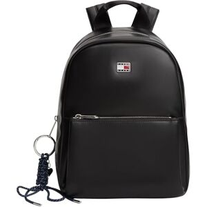 Tommy Jeans Damen Rucksack City Charm Dome mit Anhänger, Schwarz (Black), Einheitsgröße Tommy Jeans Damen Rucksack City Charm Dome mit Anhänger, Schwarz (Black), Einheitsgröße