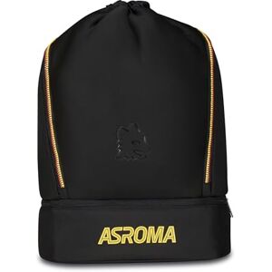 Seven AC Roma Sportbeutel, Turnbeutel, Schultasche, Schwarz, Öffnung mit Kordelzug, Schule-Freizeit-Sport, separates Fach für Schuhe Kinder und Jugendliche, Schwarz, Fußball Seven AC Roma Sportbeutel, Turnbeutel, Schultasche, Schwarz, Öffnung mit Kordelzug, Schule-Freizeit-Sport, separates Fach für Schuhe Kinder und Jugendliche, Schwarz, Fußball