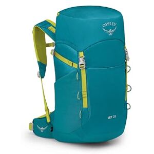 Osprey Jet Kinder Rucksack, 28L, Blue Spikemoss/Lemongrass, O/S Osprey Jet Kinder Rucksack, 28L, Blue Spikemoss/Lemongrass, O/S