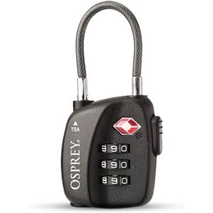 Osprey TSA 3 Dial Cable Lock Black O/S Osprey TSA 3 Dial Cable Lock Black O/S