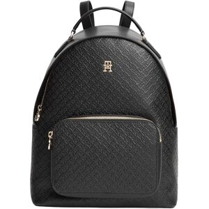 Tommy Hilfiger Damen Rucksack Daily Backpack mit Monogramm-Prägung, Schwarz (Black), Einheitsgröße Tommy Hilfiger Damen Rucksack Daily Backpack mit Monogramm-Prägung, Schwarz (Black), Einheitsgröße