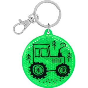 GRUSS & CO Reflektor Motiv "Traktor" Runder Anhänger mit Schlüsselring und Karabinerverschluss, Schlüsselanhänger auf Headercard, Reflektoranhänger Kindergeburtstag, Geschenk, Schulstart 70144 GRUSS & CO Reflektor Motiv "Traktor" Runder Anhänger mit Schlüsselring und Karabinerverschluss, Schlüsselanhänger auf Headercard, Reflektoranhänger Kindergeburtstag, Geschenk, Schulstart 70144