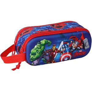 safta Avengers 3D-Doppelmäppchen, für Kinder, ideal für Kinder im Schulalter, bequem und vielseitig, Qualität und Widerstandsfähigkeit, 21 x 6 x 8 cm, Dunkelblau/Rot, M, Casual safta Avengers 3D-Doppelmäppchen, für Kinder, ideal für Kinder im Schulalter, bequem und vielseitig, Qualität und Widerstandsfähigkeit, 21 x 6 x 8 cm, Dunkelblau/Rot, M, Casual