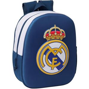 safta Real Madrid 3D Schulrucksack mit 3D-Design, anpassbar an den Wagen, ideal für Kinder verschiedener Altersgruppen, bequem und vielseitig, Qualität und Widerstandsfähigkeit, 27 x 10 x 33 cm safta Real Madrid 3D Schulrucksack mit 3D-Design, anpassbar an den Wagen, ideal für Kinder verschiedener Altersgruppen, bequem und vielseitig, Qualität und Widerstandsfähigkeit, 27 x 10 x 33 cm